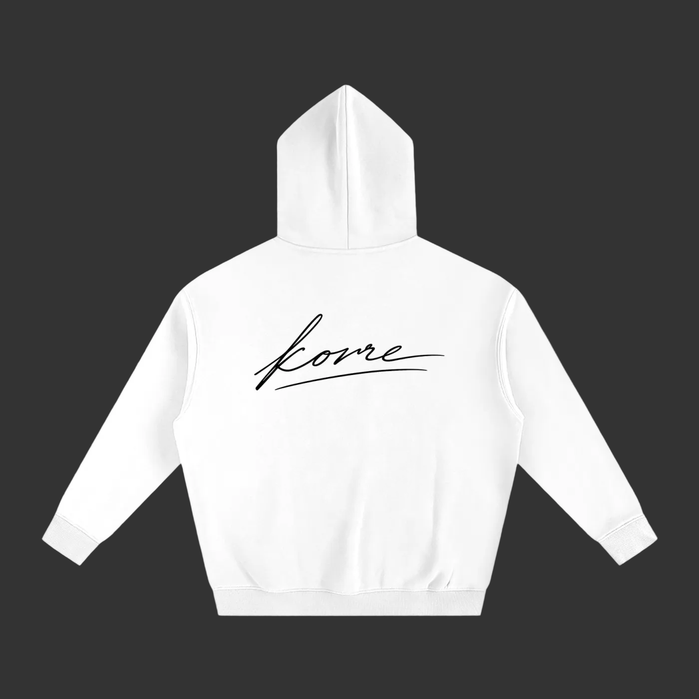KORRE Oversized Fleece Hoodie – White