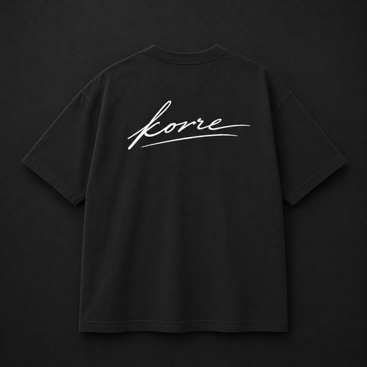 KORRE Script Tee — Black