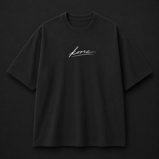 KORRE Script Tee — Black