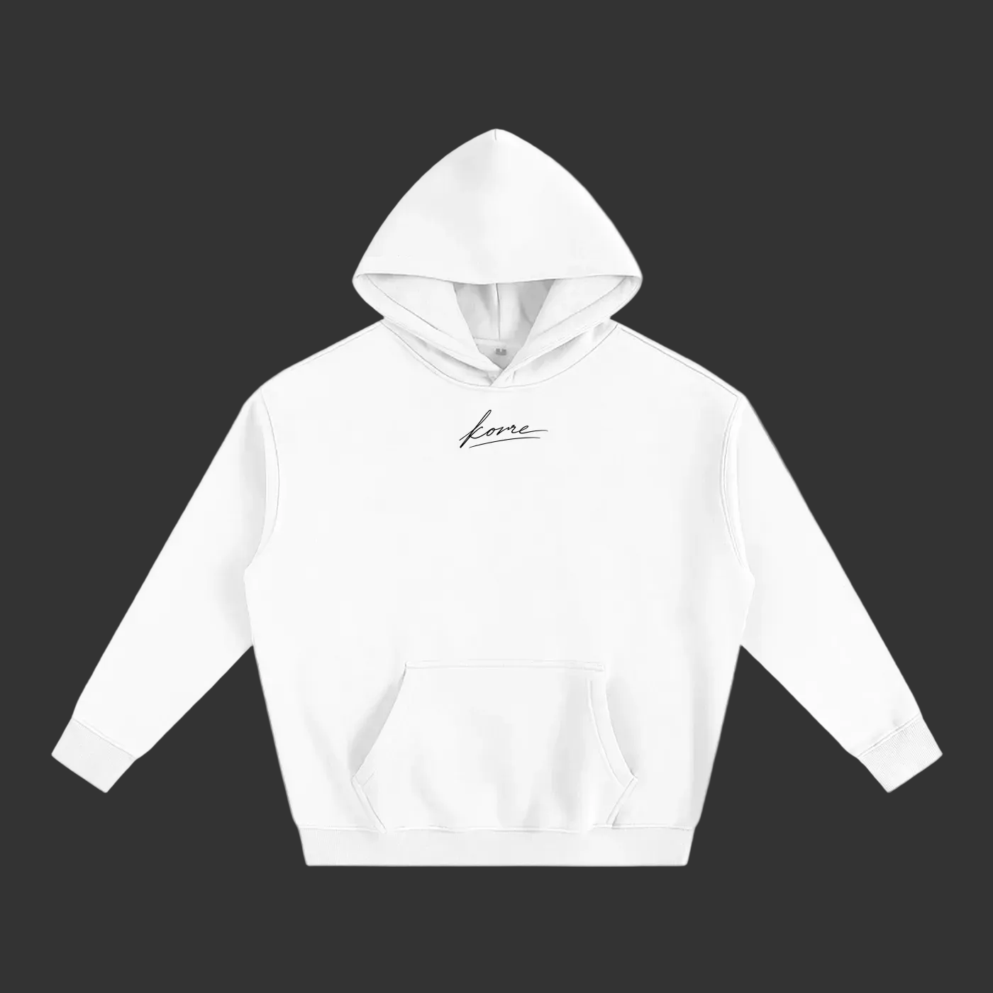 KORRE Oversized Fleece Hoodie – White