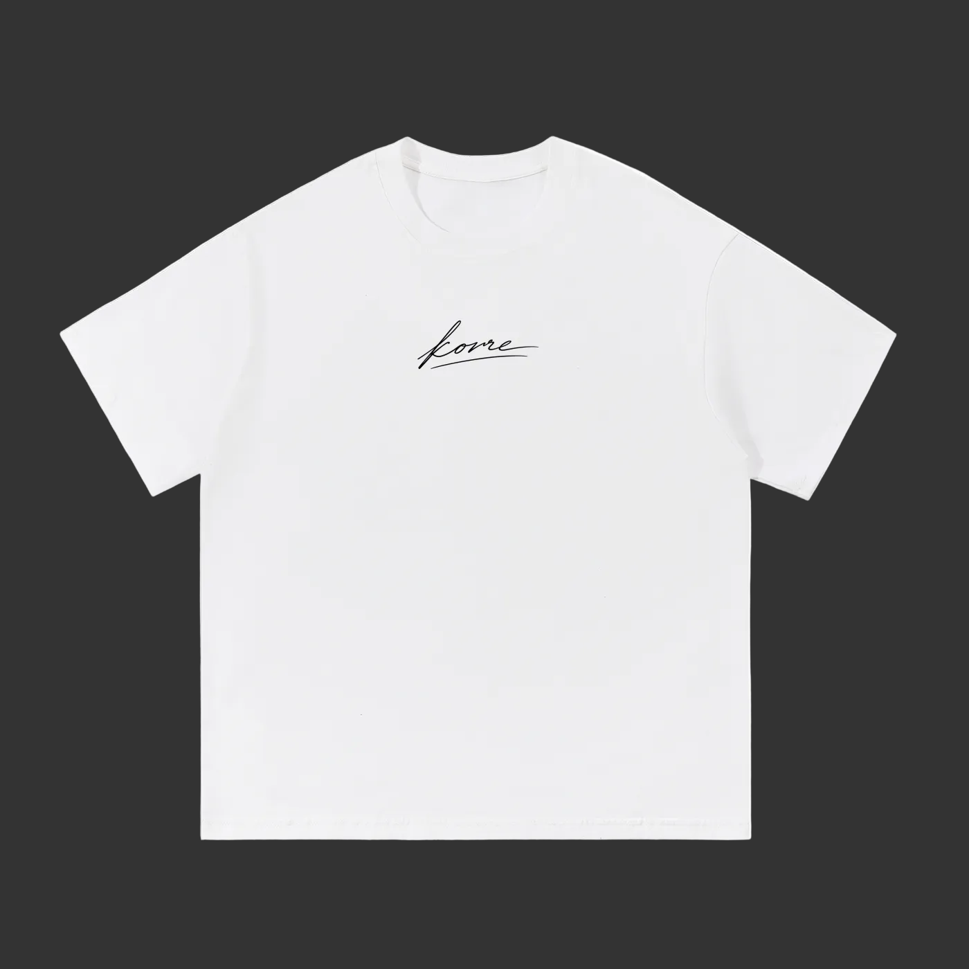 KORRE Script Tee — White