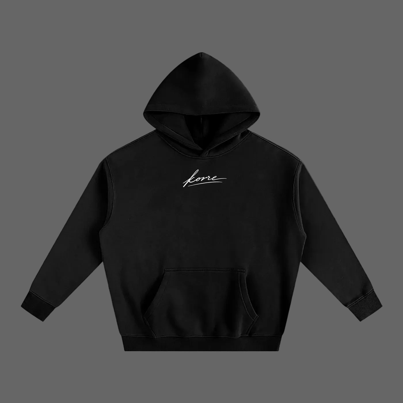 KORRE Oversized Fleece Hoodie – Black
