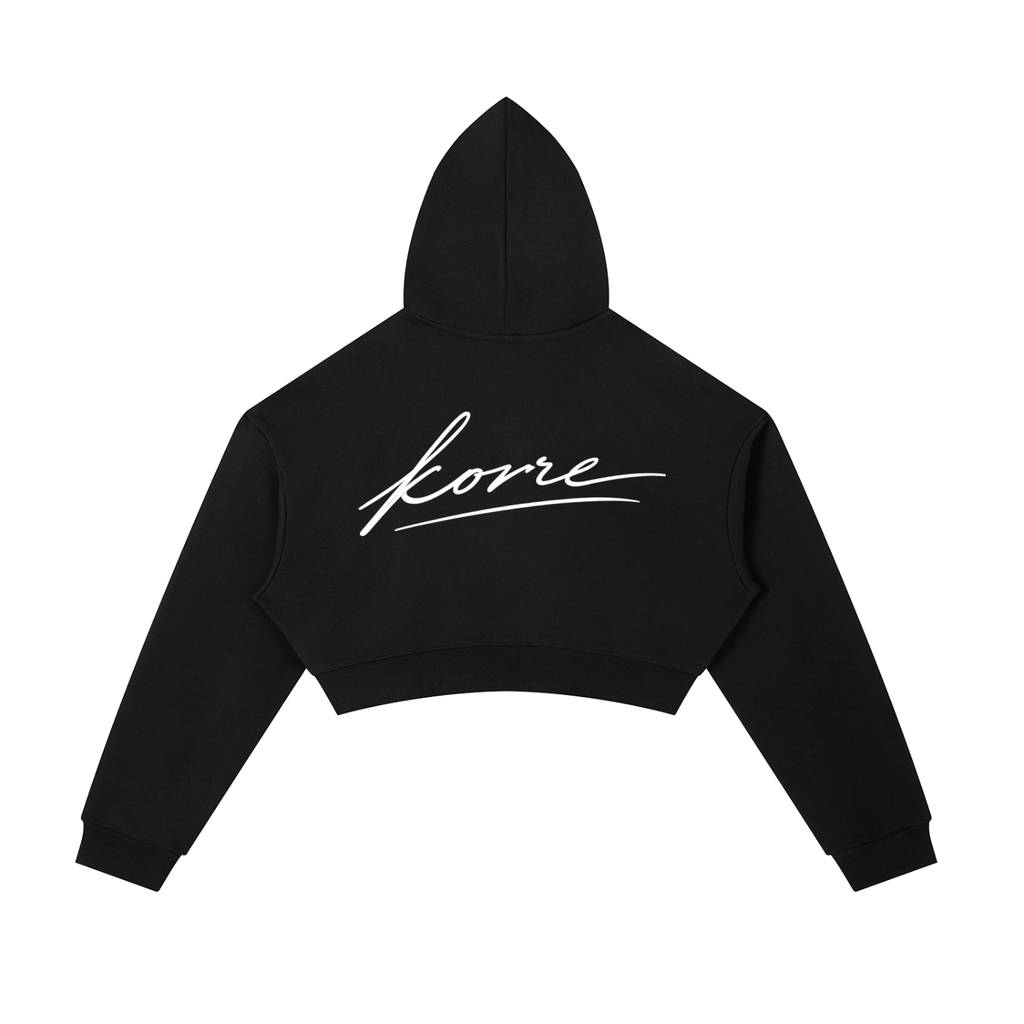 Essential Cropped Zip-Up Hoodie