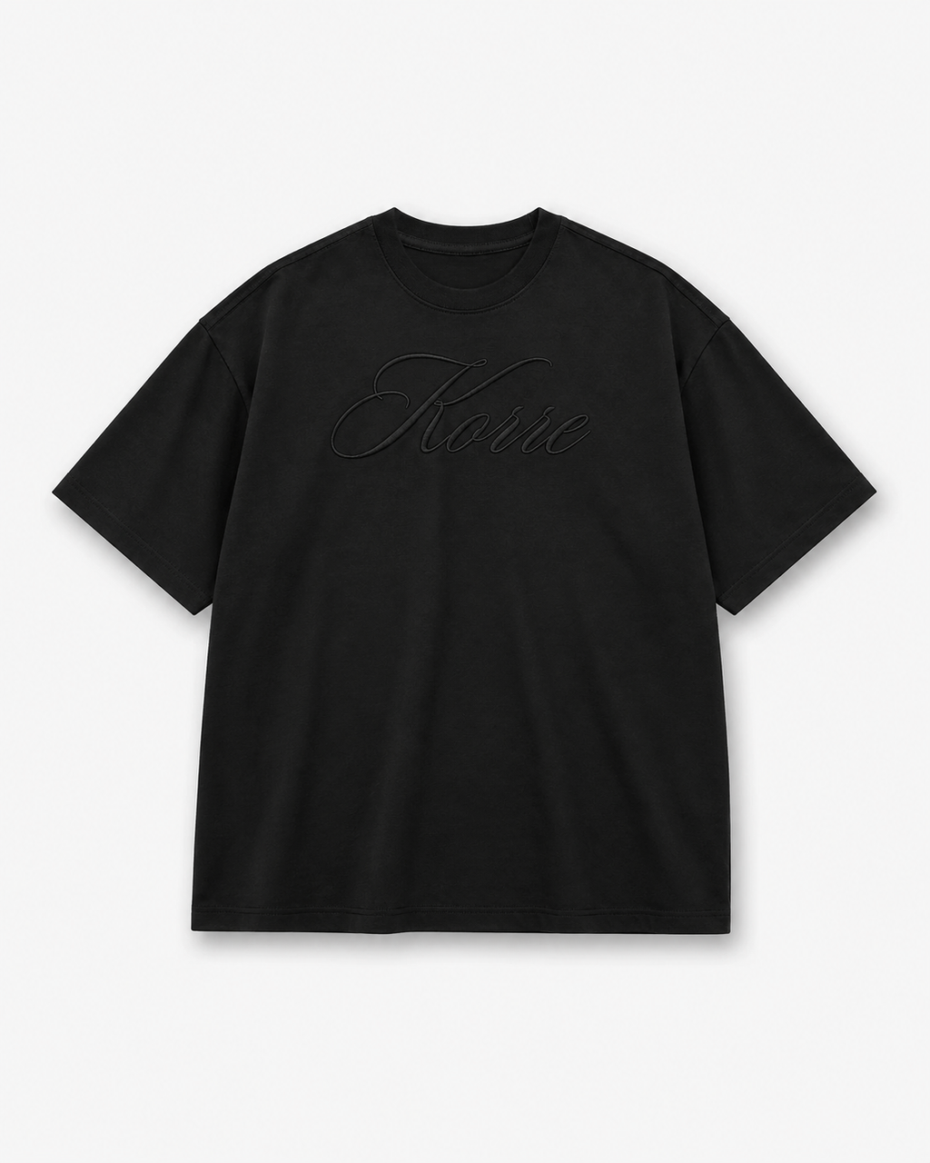 Korre Script Tee Black