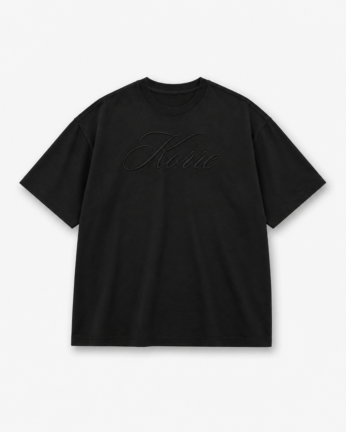 Korre Script Tee Black