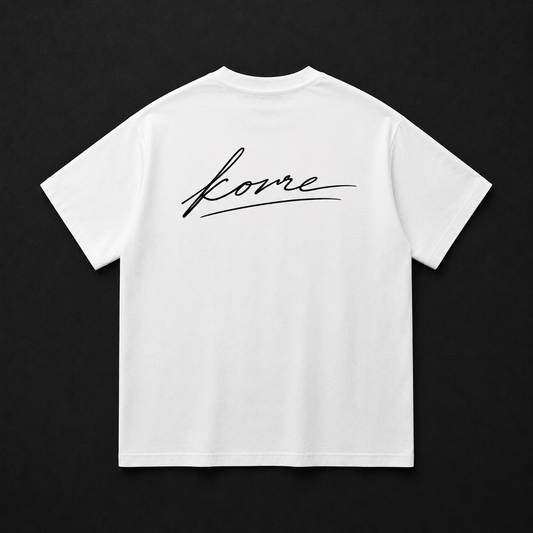 KORRE Script Tee — White