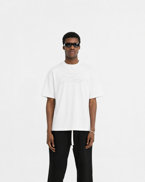 Korre Script Tee White