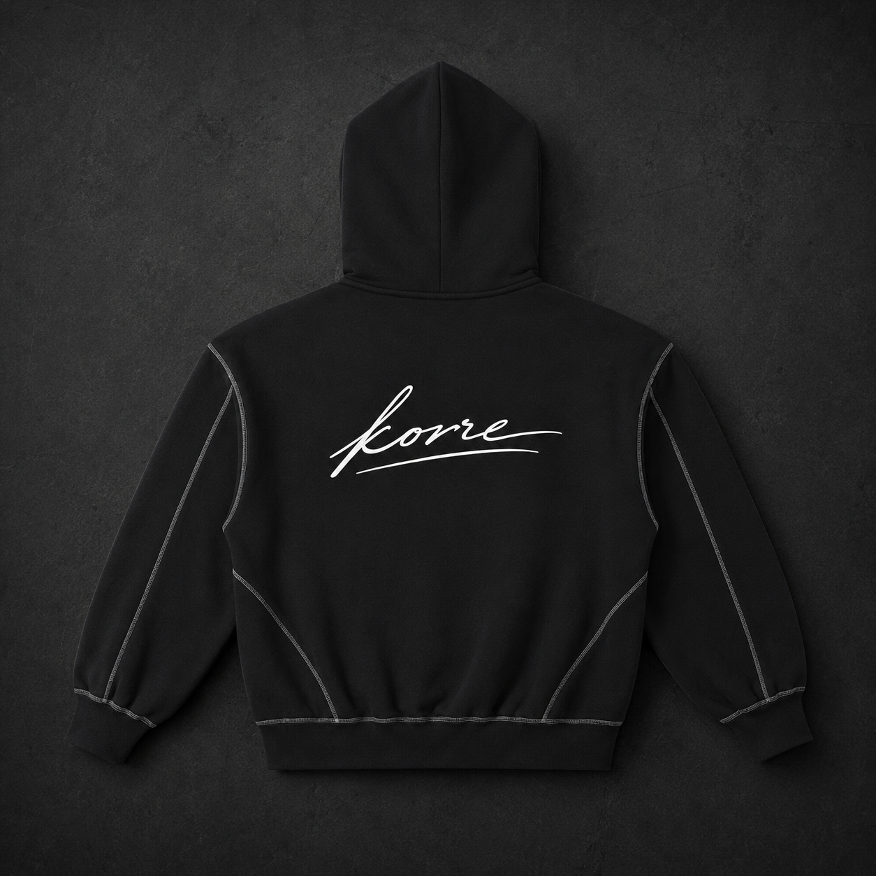 KORRE Zip Hoodie — Black