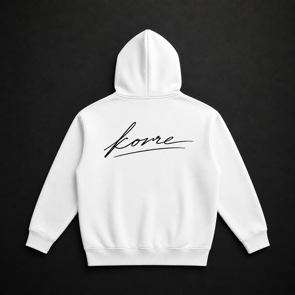 KORRE Oversized Fleece Hoodie – White