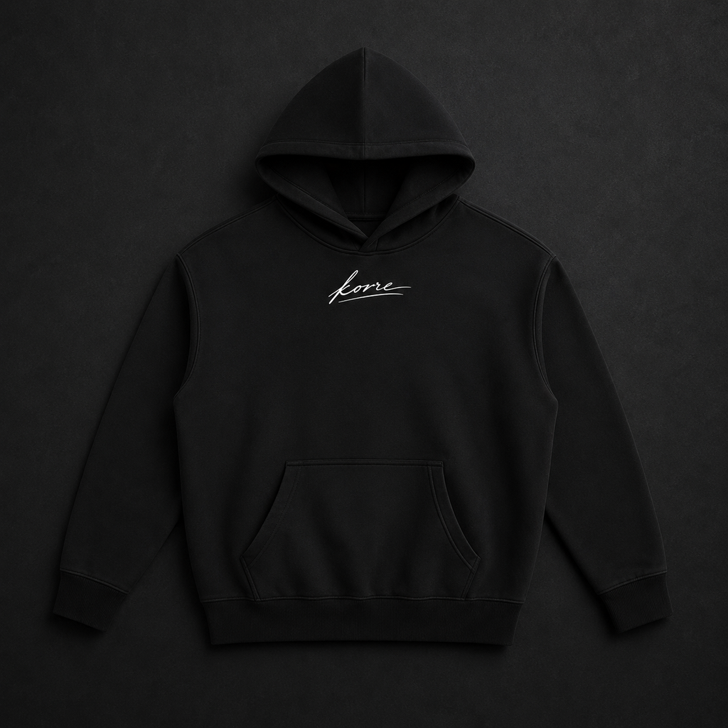 KORRE Oversized Fleece Hoodie – Black