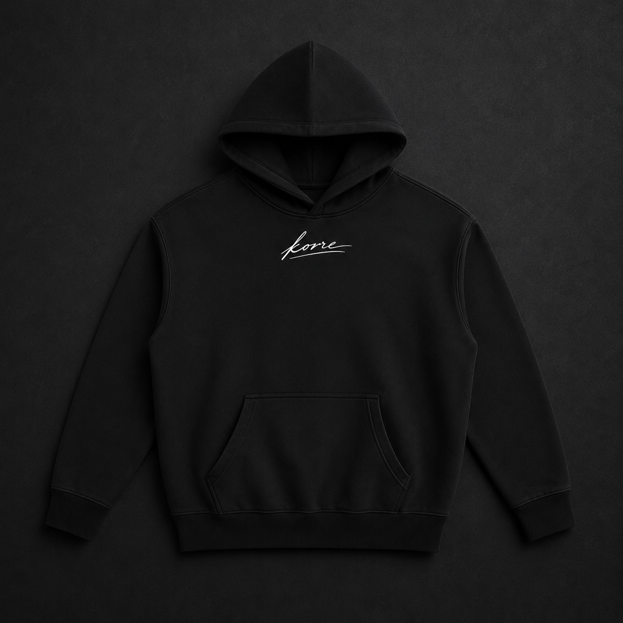 KORRE Oversized Fleece Hoodie – Black