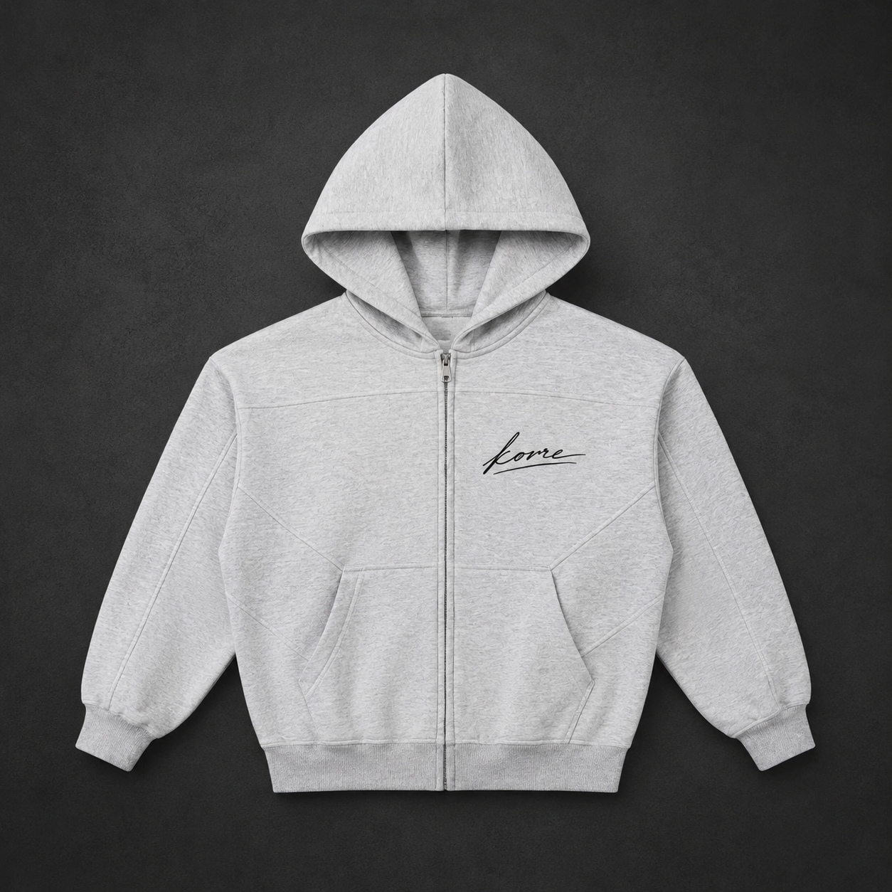 KORRE Zip Hoodie — Grey