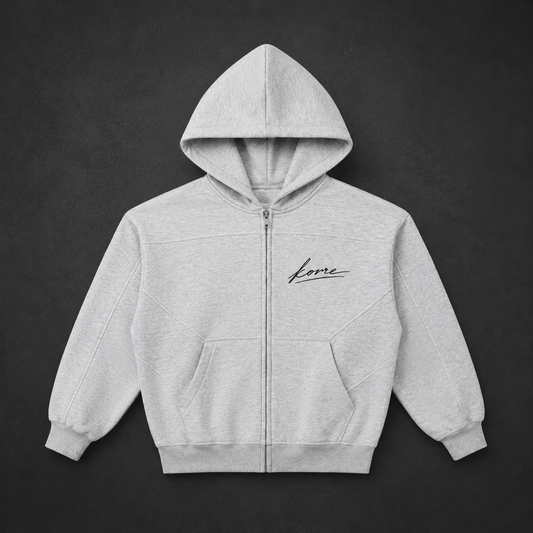 KORRE Zip Hoodie — Grey