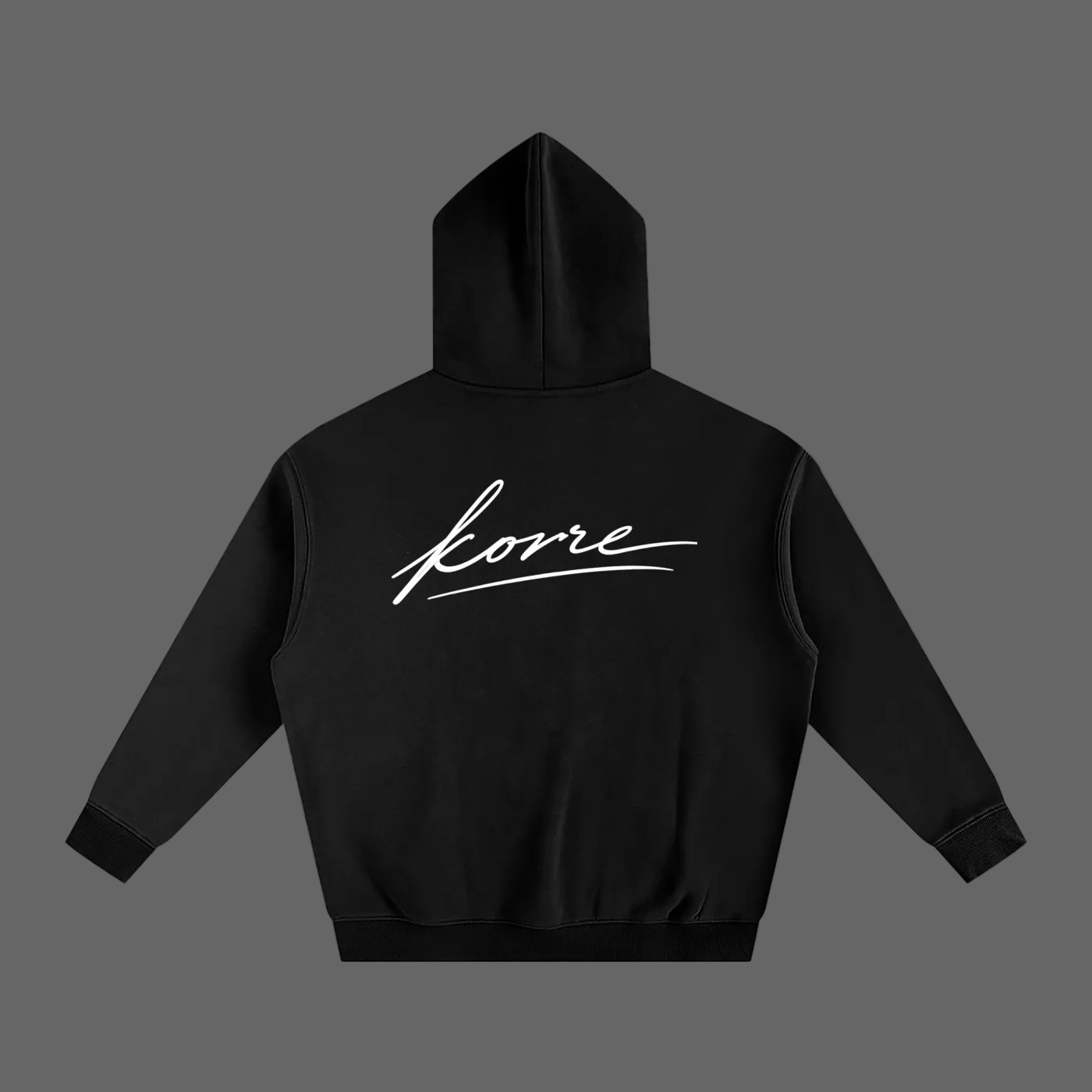 KORRE Oversized Fleece Hoodie – Black
