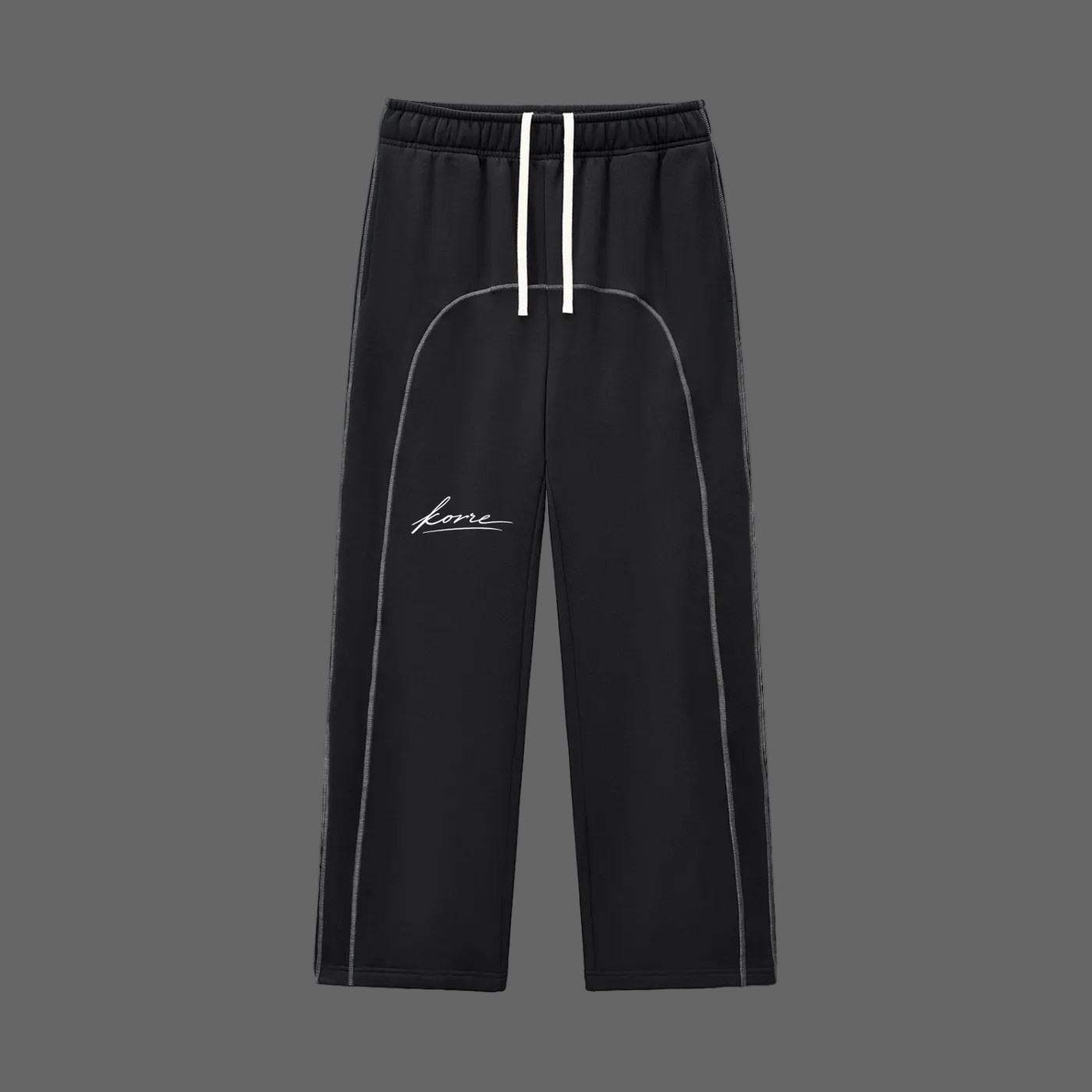 Contrast-Stitched Fleece Sweatpants