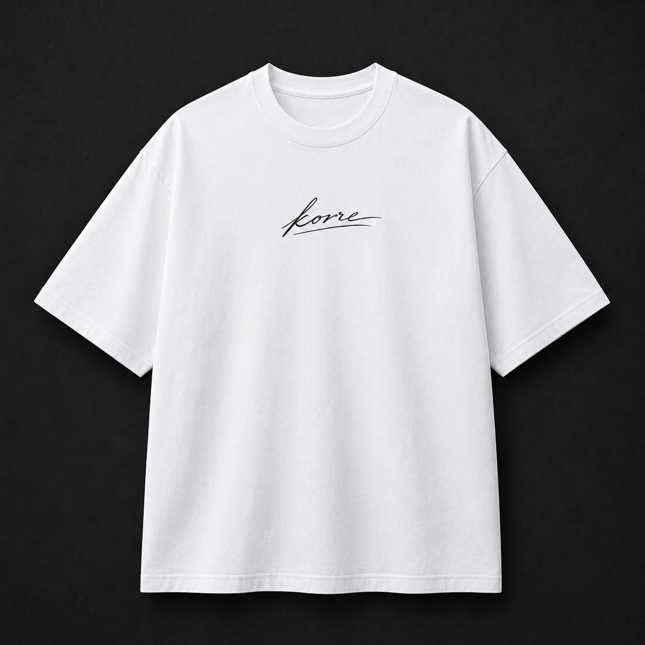 KORRE Script Tee — White
