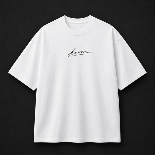 KORRE Script Tee — White