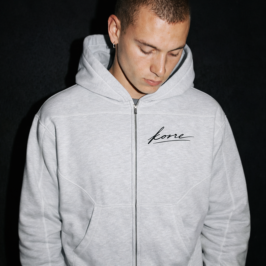 KORRE Zip Hoodie — White
