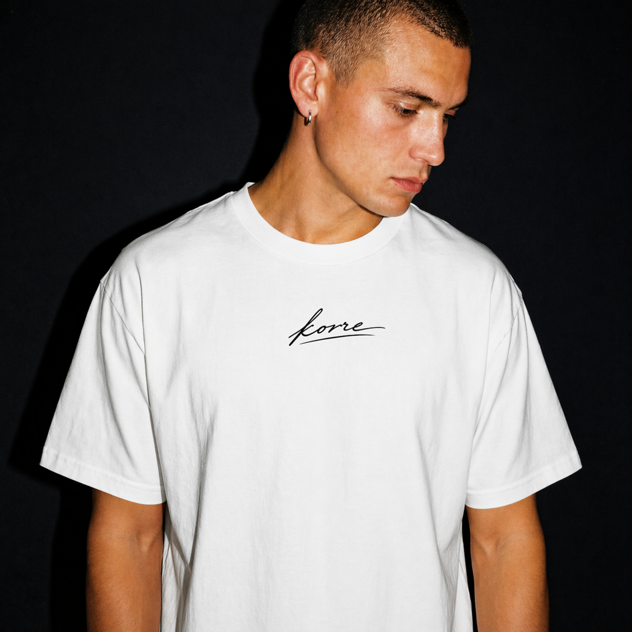 KORRE Script Tee — White