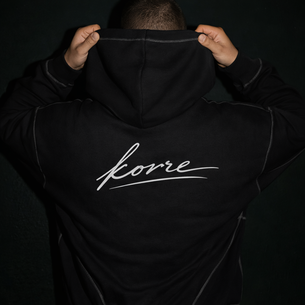 KORRE Zip Hoodie — Black